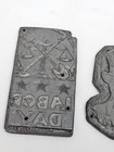 2 Vintage Printing Letterpress Printers Block Labor Day Antique Rare 