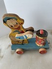Rare Vintage Disney Donald Duck Drummer Working Pull Toy Walt Disney Production