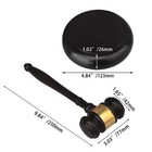 4 Pieces Handmade Wood Gavel Sound Block For Lawyer Court Judge Auction