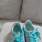 Adidas Gazelle Men   s Turquoise pink Leather Low Top Lace-up  New W o Box
