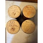 Vintage Van Briggle Pottery Cylinder Tumbler Glasses Set Of 4 Brown Drip Glaze