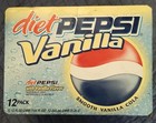12pk Empty Vanilla Diet Pepsi 12oz Cans With Original Cardboard Container