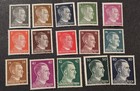 Nazi German Third Reich Adolf Hitler Stamp Set Mnh W Coa Card Ww2 German