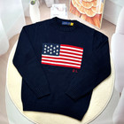 Polo Ralph Lauren Navy American Flag Cotton Sweater Men Large