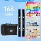 168 Colors Dual Brush Alcohol Markers Set Artist Sketch Art Drawing Markers U3e3