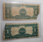 2 Note Set 1899  1 Black Eagle Silver Certificate Large Size Circulated 