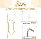 Plate Hangers For Wall For 6-8 Inch 2 Pack Gold