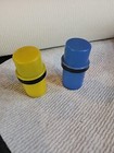 Vintage Plastic Yellow And Green Retro Picnic Salt And Pepper Shakers Mcm