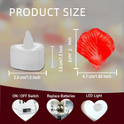Silk Rose Petals   Led Tea Lights - Romantic Decoration Set For Special Occasion