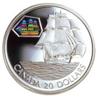 2001 Canada  20 Dollar Sterling Silver Proof Coin The Marco Polo With Hologram