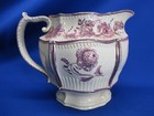 Antique Staffordshire Pink Luster Ware Flower   Bird Pitcher Ca  1820 s
