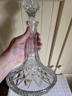 Vintage Ship Captain s Liquor Clear Cut Glass Crystal Lead Decanter Waterford 