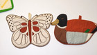 Hot Pad Potholder Novelty Lot Of 7 Butterfly Duck Pineapple Goose Vintage