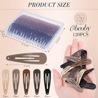120 Pcs Metal Snap Hair Clips  2 Inch Small Barrettes Hair Accessories Natural