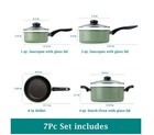 7 Piece  Cookware Set Nonstick Pots pans Home Kitchen Cooking Non Stick new