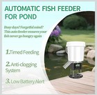 Automatic Pond Fish Feeder 4l Timed Feeding Waterproof Wildlife Proof Housing