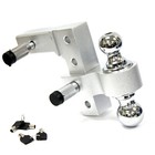 Aluminum 1-7 8    2  Ball 6  Drop Adjustable Trailer Tow Towing Hitch   2pc Lock