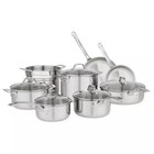 Viking 13-piece Tri-ply Stainless Steel Cookware Set With Glass Lids