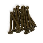  8 X 2 1 2  Deck Screws   Square Drive   Bugle Head   Brown Ruspert   100pcs