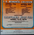 Califfornia Festival 1979 Concert Poster B Van Halen Aerosmith Ted Nugent Toto