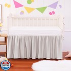Crib Bed Skirt Dust Ruffle 100  Cotton - Natural  Soft  Breathable For Baby s