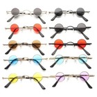 Vintage Rock Punk Man Sunglasses Classic Small Round Sunglasses Women Wide Bridg