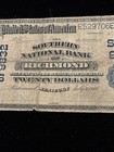 1902  20 Southern National Bank Richmond Kentucky National Currency Ch  9832 Rip