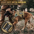 Tactical Dog Harness For Large Dog  Heavy Duty Service Dog Molle Vest With 10 Pe