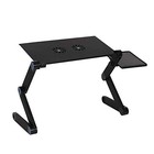  Foldable Aluminum Laptop Desk Adjustable Portable Laptop Table Stand With 2 Cpu