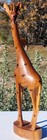 Hand Carved Wooden Giraffe Figurine Kenya African Safari Wood Vintage 12  Tall