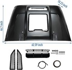 Heat Dispersion Air Vented Steel Hood For 2007-2018 Jeep Wrangler Jk Jku Black
