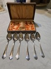 Vintage Bsf 800 German Solid Silver Demitasse Spoons Set W  Original Case     68g