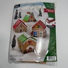 Bucilla 89383e Gingerbread Christmas Village Felt House Ornament Kit New Sealed