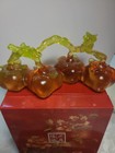 Liuligongfan Liuli Crystal Art Fortune Four Ways Persimmons Sign Ltd Ed 18 1200