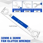 2pcs 32mm 36mm Fan Clutch Nut Wrench Clutch Holder Removal Tool For Bmw Ford Gm