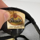 Vintage Stroh s Beer Trucker Hat Black Mesh Snapback Brewery Advertising Patch