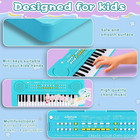 Keyboard Piano For Kids   37 Keys Toddler Piano Instrument Toy  Blue