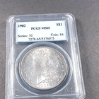 1902-p Morgan Silver Dollar     Pcgs Ms65     Bright White    