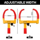 Universal Wheel Lock Boot Clamp Fit Trailers Suv Golf Carts 3 Keys Red yellow