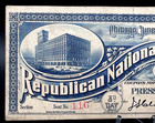 Rare 1888 Chicago Republican National Convention Blue Press Ticket - 1 Stub