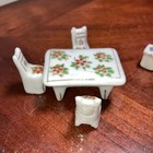 Vintage Porcelain Miniature Dollhouse Furniture 6 Pieces Made In Japan