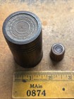 Vtg 1900s Hand Turned Lathe Wood Sewing Needle Thimble Holder Case Match Safe