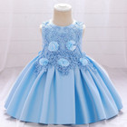 Flower Girls Bridesmaid Dress Baby Kids Party Bow Roses Wedding Dresses Princess