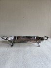 Vintage F b  Rodgers Silver Plated Footed Serving Dish 14     Long Outside Handles