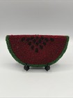 Vintage Neiman Marcus Beaded Watermelon Change Coin Purse - So Cute 