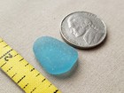 Genuine Beach Sea Glass Surf Tumbled Teal Green Blue Ocean Frosted Medium V06