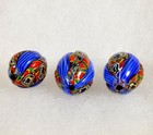 Antique Murano Venetian Millefiori Mellon Ribbed Glass Beads Lot C 1920