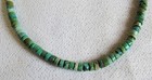 Navajo Indian Green Turquoise Stone Heishi Beads   Shell Heishi Beads Necklace