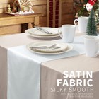 12 Pcs White Satin Table Runner 12x108 Inch Wedding Party Banquet Event Decor