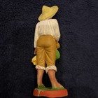 1900 s Antique Mexican Folk Art Clay Banana Seller Figure - Handpainted